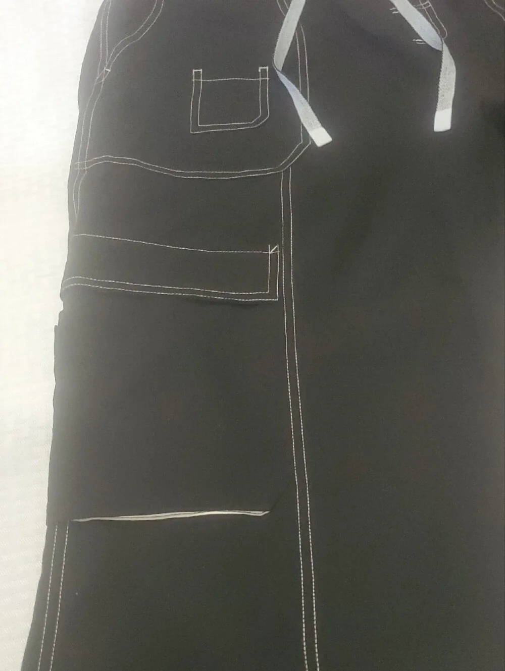 Figs Black  Unisex Wide-Leg Cargo Pants Size XXL
